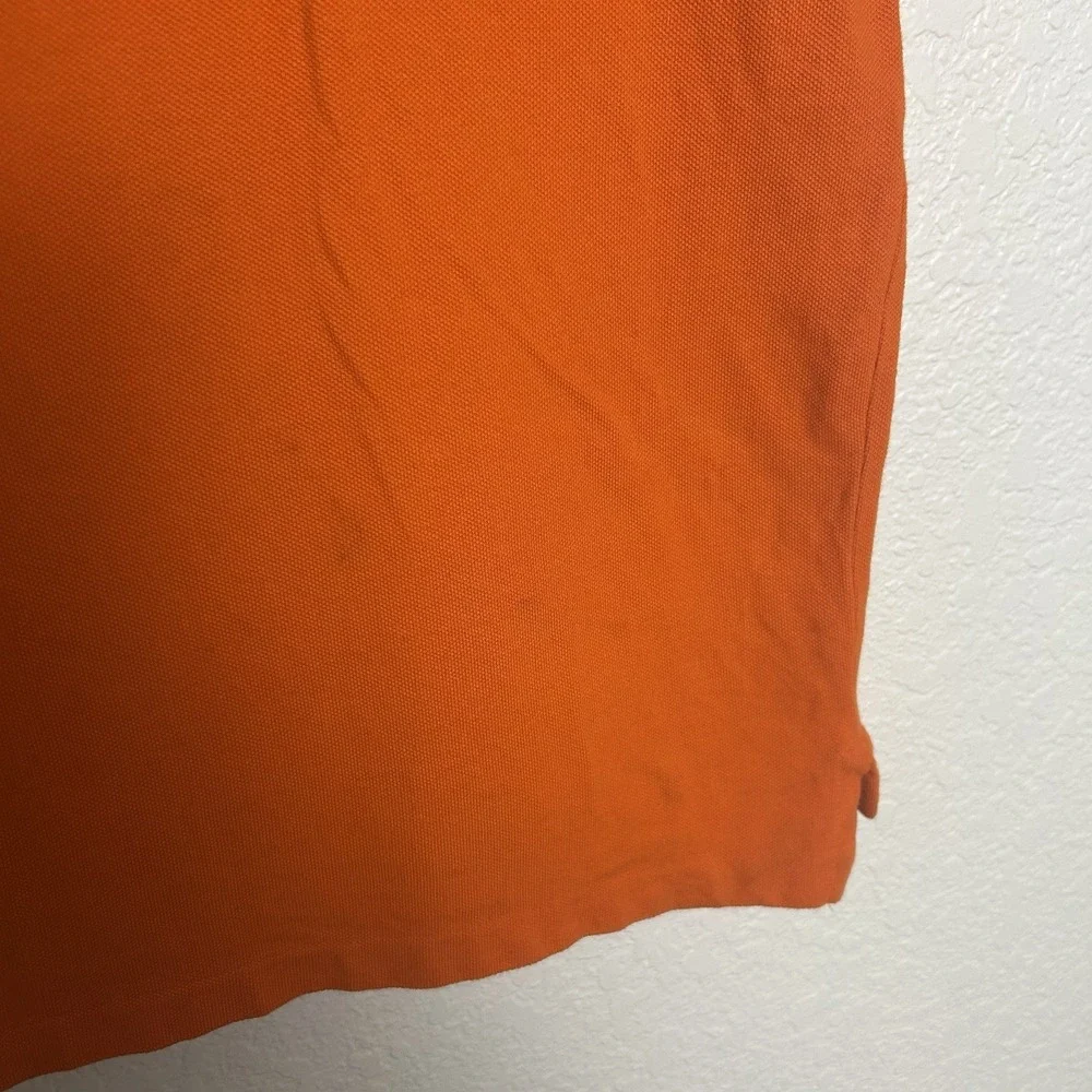 Polo Ralph Lauren Polo Shirt Mens Medium Orange Bear Embroidered Classic Fit